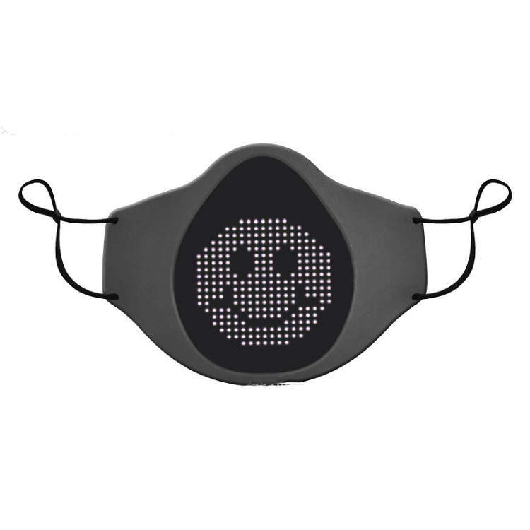 Cross-border new LED display, light-emitting silicone ear band mask, bar and nightclub cycling personality mask